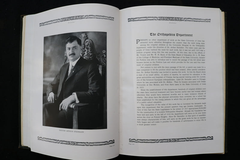 1919 THE HAWKEYE UNIVERSITY OF IOWA YEARBOOK - IOWA CITY, IOWA - YB 3536
