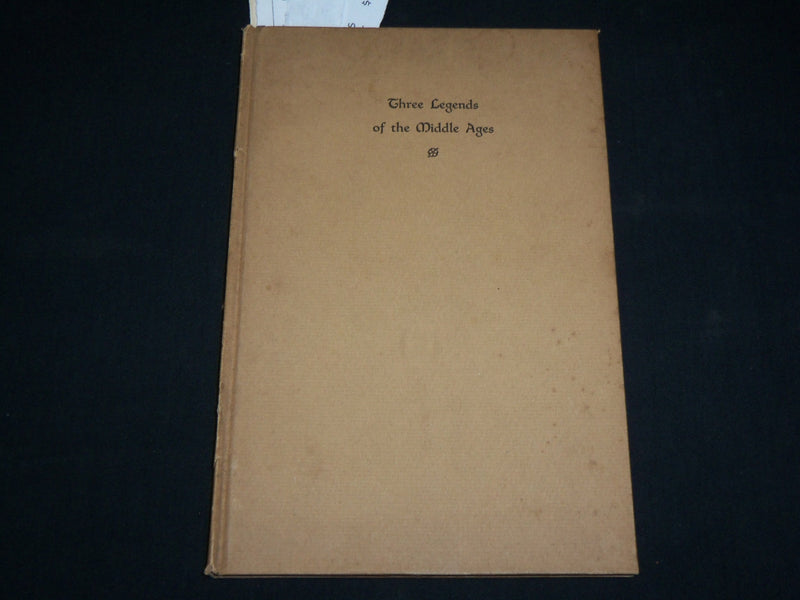 1935 THREE LEGENDS OF THE MIDDLE AGES HARDCOVER BOOK - ANATOLE FRANCE - KD 6482