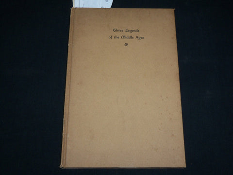 1935 THREE LEGENDS OF THE MIDDLE AGES HARDCOVER BOOK - ANATOLE FRANCE - KD 6482