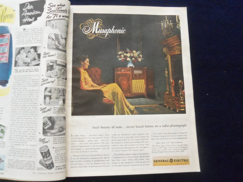 1945 OCTOBER THE AMERICAN HOME MAGAZINE -ELIZABETH TAYLOR, JR. FIREMEN- SP 6118O