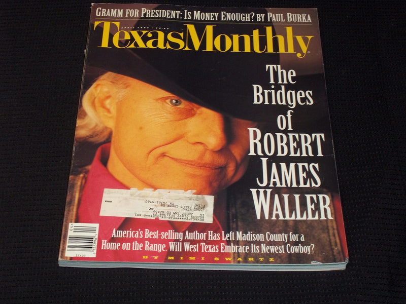 1995 APRIL TEXAS MONTHLY MAGAZINE - ROBERT JAMES WALLER FRONT COVER - E 7412