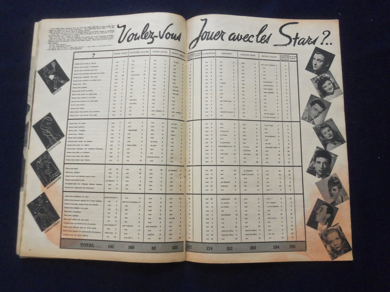 1946 CINEMONDE MAGAZINE- DANNY KAYE BACK COVER - VEDETTES DE NOEL - SP 4868I