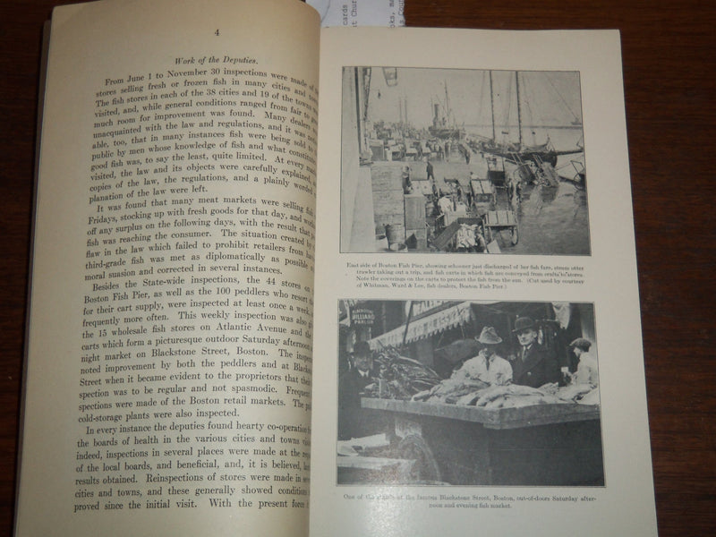1922 THE MARINE FISHERIES OF MASSACHUSETTS REPORT - DEPT OF CONSERVATION- K 1185