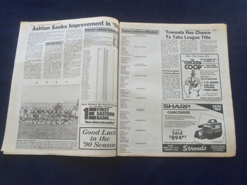 1990 AUGUST 26 SUNDAY INDEPENDENT NEWSPAPER - FOOTBALL PREVIEW - NP 6179
