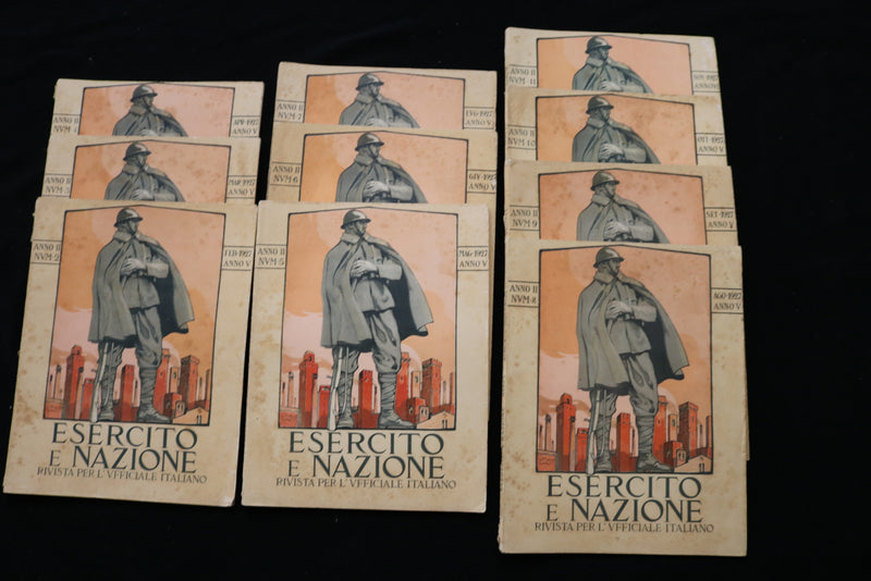 1927 ESERCITO E NAZIONE RIVISTA MAGAZINE - ITALIAN - LOT OF 10 - O 3692