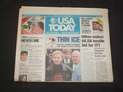 1997 JANUARY 28 USA TODAY NEWSPAPER -HILTON MAKES $6,5B HOSTILE ITT BID- NP 7847
