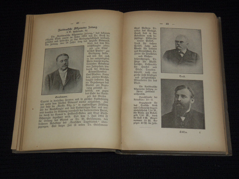 1800'S DAS LITTERARISCHE BERLIN GERMAN BOOK BY GUSTAV DAHMS - KD 6494G
