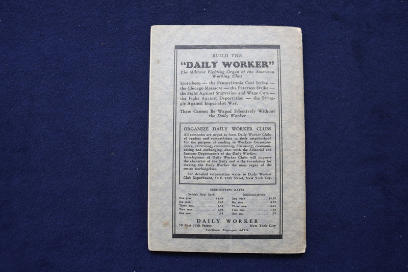 1931 AUGUST THE COMMUNIST MONTHLY PERIODICAL - K 478