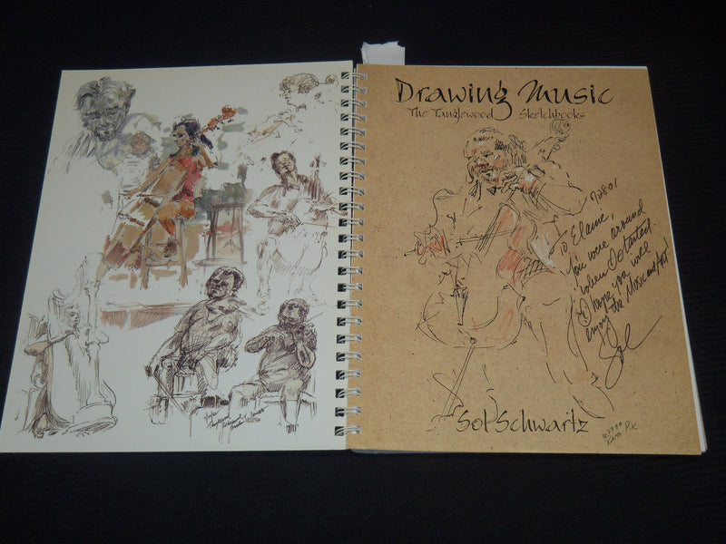 2001 DRAWING MUSIC TANGLEWOOD SKETCHBOOKS - SOL SCHWARTZ INSCRIBED - KD 4585C