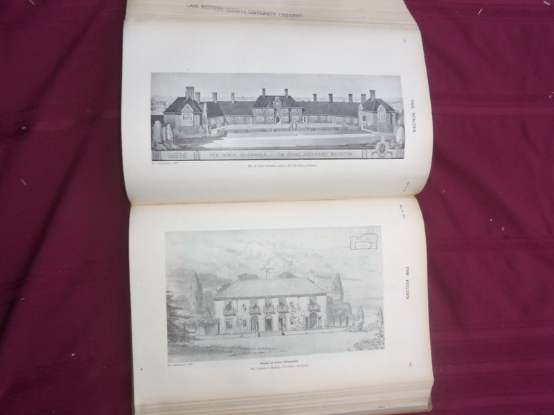 1932 JAN-DEC THE BUILDER U. K. MAGAZINE BOUND VOLUMES - 2 VOLS - FOLD OUTS- C 28