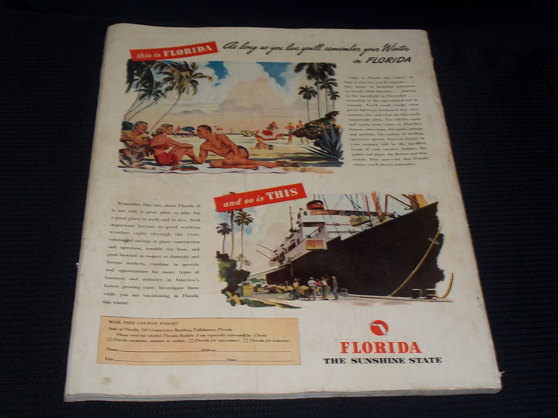 1946 NOVEMBER HOLIDAY MAGAZINE - SANDSAILING NICE FRONT COVER - E 1244