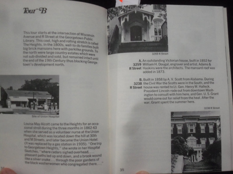 1970 A WALKING GUIDE TO HISTORIC GEORGETOWN SOFTCOVER BOOK - J 9822