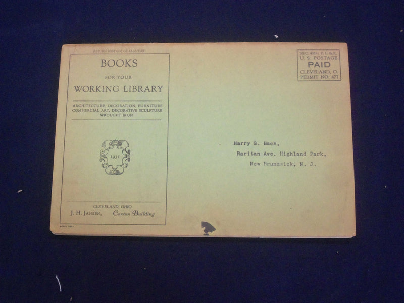 1931 BOOKS FOR YOUR WORKING LIBRARY CATALOG - J 6478