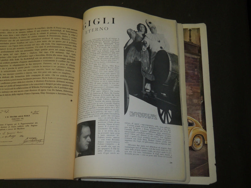 1949 NOVEMBER 15 LA SCALA RIVISTA DELL'OPERA #1 MAGAZINE - SIGNED - J 3795