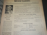 1932 DECEMBER MOVIE CLASSICS MAGAZINE - MARION DAVIES COVER - M 351
