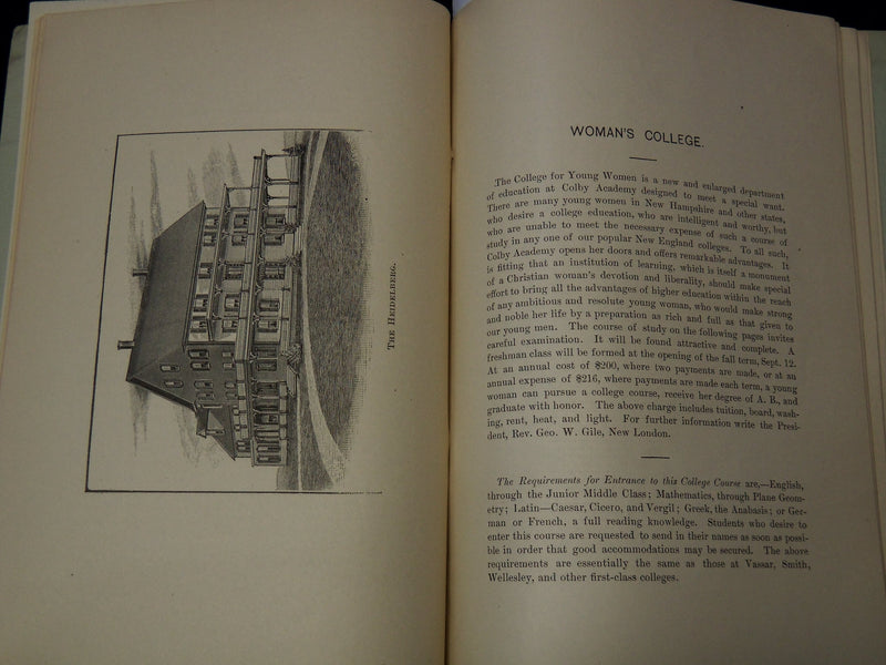 1894 COLBY ACADEMY CATALOGUE - NEW HAMPSHIRE - K 2711