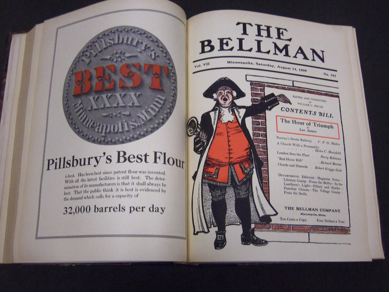 1909 THE BELLMAN MAGAZINE BOUND VOLUME LOT OF 2 COMPLETE YEAR - PHOTOS - R 418