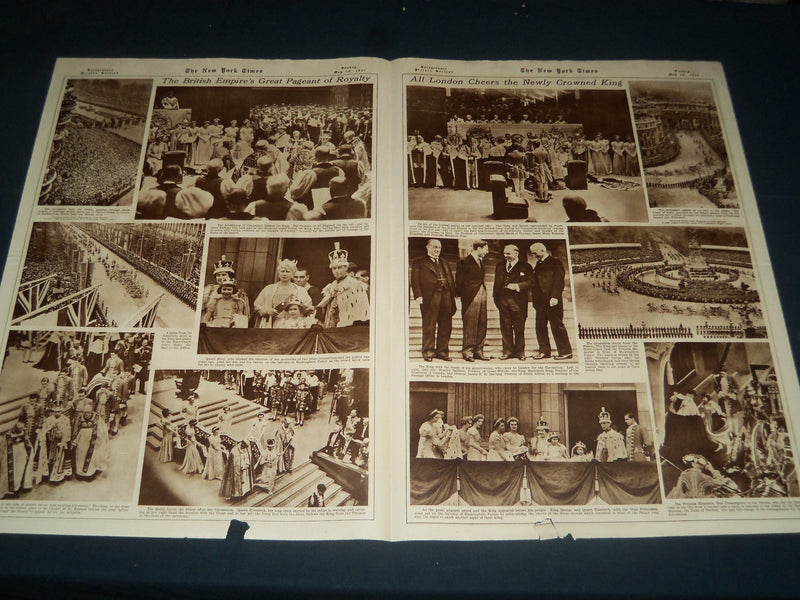 1937 MAY 16 NEW YORK TIMES PICTURE SECTION - NEWLY CROWNED KING - NT 7362