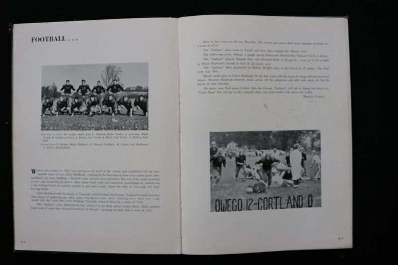 1946 TOM TOM OWEGO FREE ACADEMY YEARBOOK - OWEGO NEW YORK - HARDCOVER - YB 3482