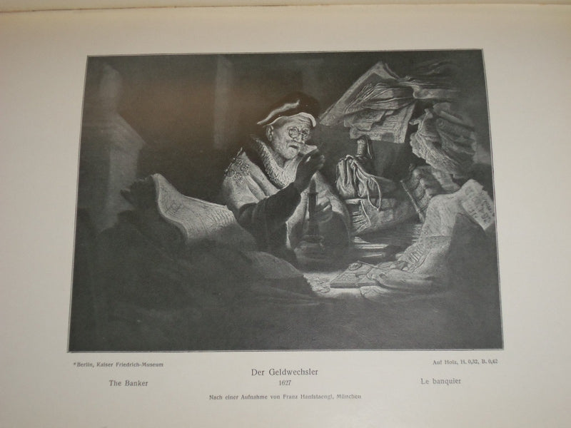 1906 REMBRANDT DES MEISTERS GEMALDE GERMAN BOOK BY ADOLF ROSENBERG - KD 968