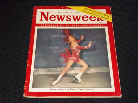 1948 AUGUST 23 NEWSWEEK MAGAZINE - SONJA HENIE FRONT COVER - E 12227