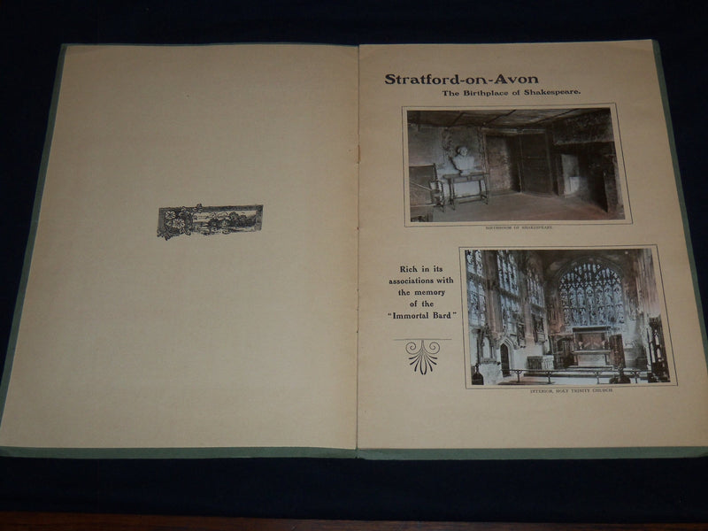 1920'S THE HOMELAND OF SHAKESPEARE BOOK - HAND COLOURED PRINTS - J 8687