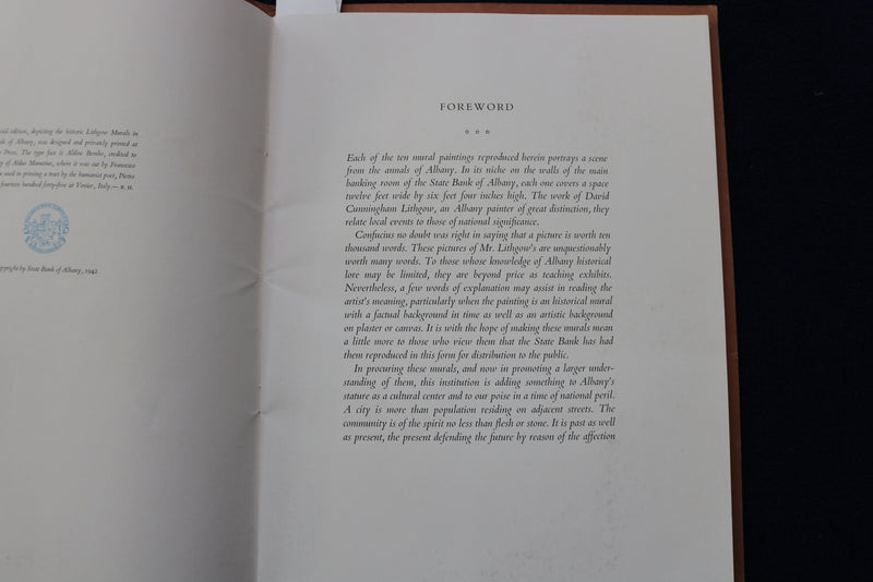 1943 MURALS IN THE STATE BANK OF ALBANY SOFTCOVER BOOK - K 902