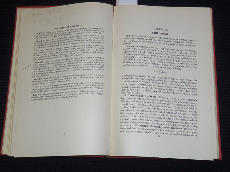 1949 PRINCIPLES OF ELECTRIC POWER TRANSMISSION BOOK BY L. F. WOODRUFF - KD 4270I