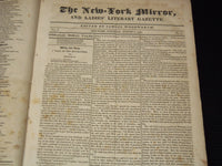 1823-1824 NEW YORK MIRROR AND LADIES GAZETTE BOUND VOLUME NO. 1 - R 89F
