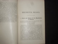 1898 MONUMENTAL BRASSES HARDCOVER BOOK BY REV. HERBERT W. MACKLIN - KD 9261