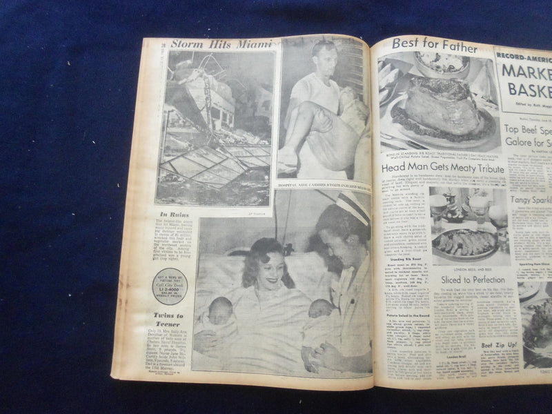 1959 JUNE 18 BOSTON AMERICAN NEWSPAPER - ETHEL BARRYMORE DIES AT 79 - NP 6222
