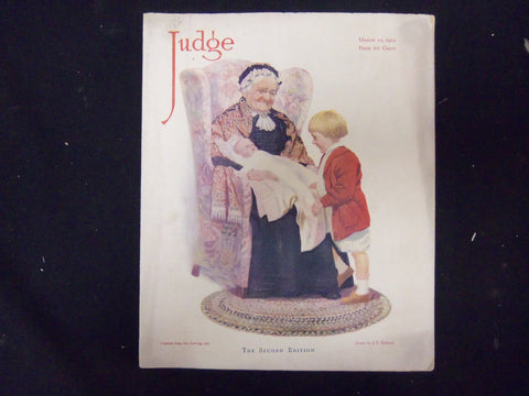 1919 MARCH 15 JUDGE MAGAZINE - NICE ILLUSTRATIONS, STORIES AND ADS - ST 3832