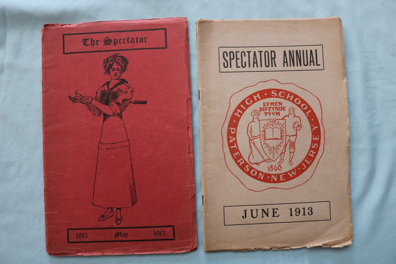 1911-1925 PATTERSON, NJ HIGH SCHOOL - SPECTATOR MAGAZINES - LOT OF 8 - K 3349