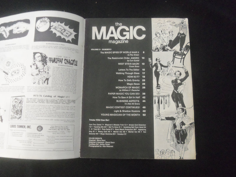 1976 MARCH THE MAGIC MAGAZINE - MAGIC TRICKS, STORIES & PHOTOS - B 1181ZA