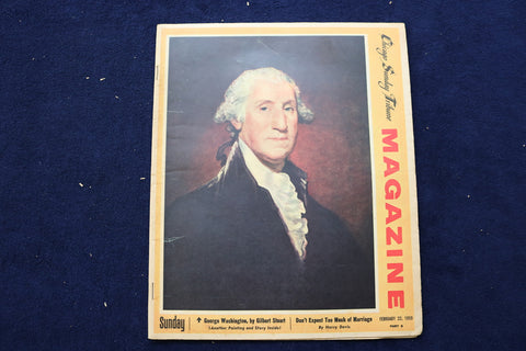 1959 FEBRUARY 22 CHICAGO TRIBUNE MAGAZINE - GEORGE WASHINGTON COVER - E 22214