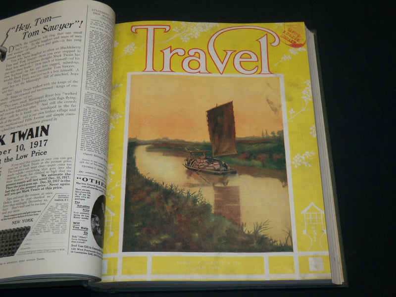 1917 NOVEMBER-1918 OCTOBER TRAVEL MAGAZINE BOUND VOLUME - GREAT COVERS - KD 5968