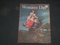 1949 AUGUST WOMAN'S DAY MAGAZINE - GIRLS ON SWING COVER - B 4037