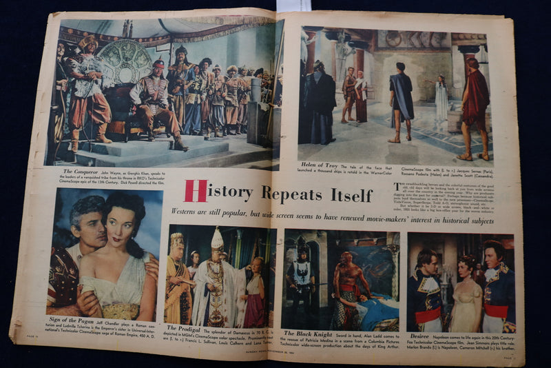 1954 NOV 28 SUNDAY NEWS COLOROTO MAGAZINE-WILLIAM HOLDEN -MOVIE NUMBER - E 22790
