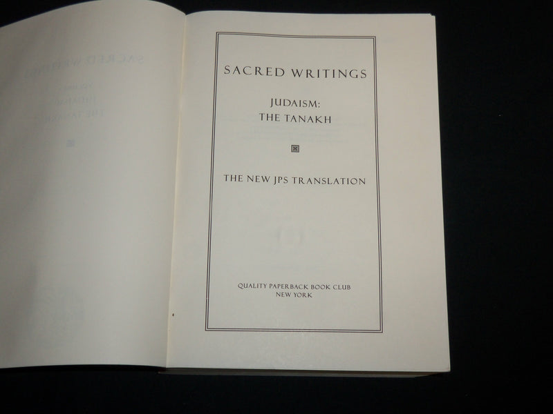 1992 SACRED WRITINGS JUDAISM THE TANAKH SOFTCOVER BOOK - KD 7161