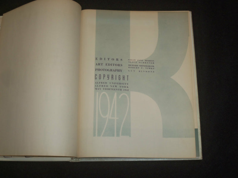 1942 ALFRED UNIVERSITY YEARBOOK - ALFRED, NEW YORK - YB 2087