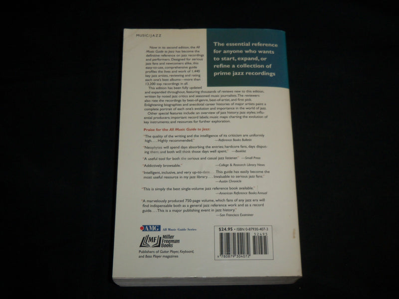 1996 ALL MUSIC GUIDE TO JAZZ SOFTCOVER BOOK - SECOND EDITION - KD 7018