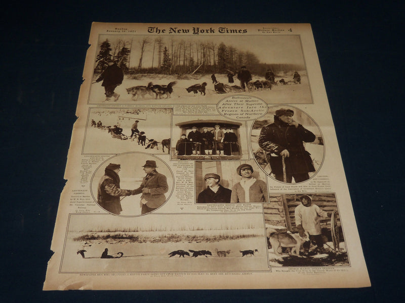 1921 JANUARY 16 NEW YORK TIMES PICTURE SECTION - BALLOONISTS AT MATTICE- NT 8925