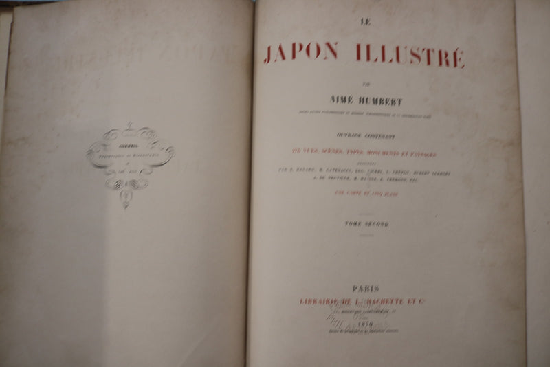 1870 LE JAPON ILLUSTRE HARDCOVER BOOK BY AIME HUMBERT - VOLUME 2 - KD 9709