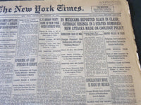 1927 JANUARY 12 NEW YORK TIMES - 21 MEXICANS REPORTED SLAIN IN CLASH - NT 6387