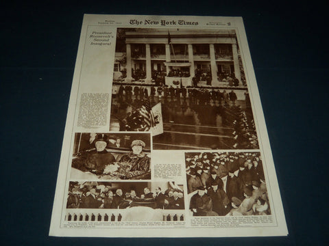 1937 JAN 24 NEW YORK TIMES PICTURE SECTION - ROOSEVELT'S 2ND INAUGURAL - NT 7361