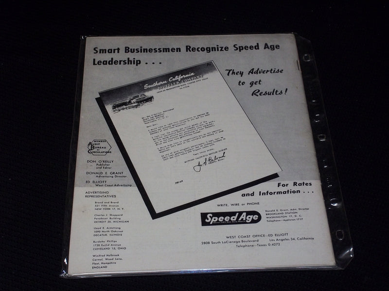 1952 JANUARY SPEED AGE MAGAZINE - NICE RACING FRONT COVER - E 2008