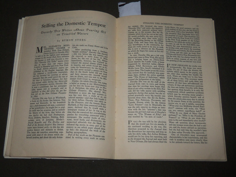 1928 OCTOBER PERSONALITY MAGAZINE OF BIOGRAPHY - MIND OF HELEN KELLER - ST 5589
