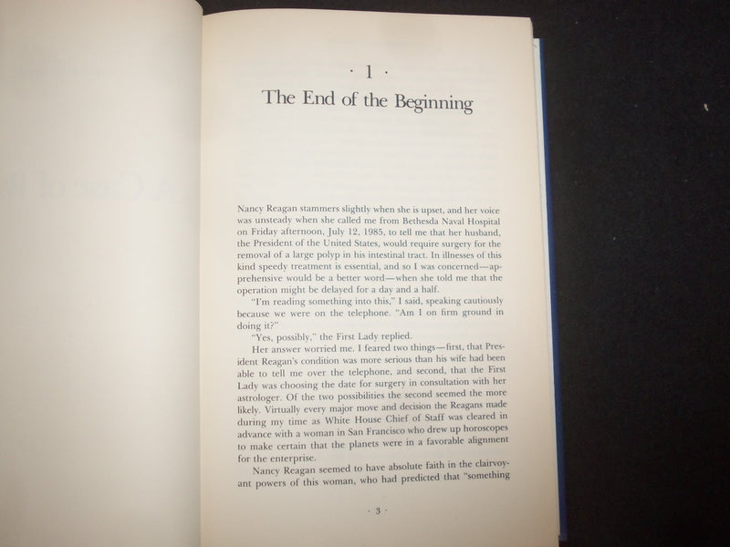 1988 FOR THE RECORD HARDCOVER BOOK BY DONALD T. REGAN - KD 9289