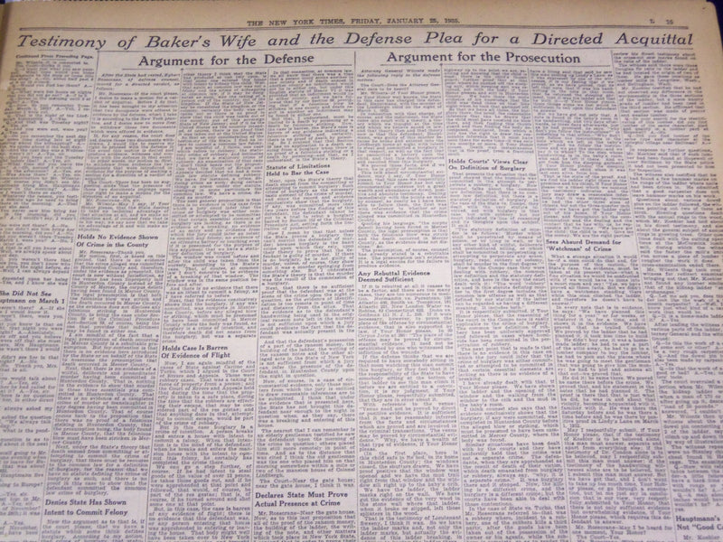 1935 JANUARY 25 NEW YORK TIMES - HAUPTMANN SWEARS HE WAS AT HOME - NT 1951