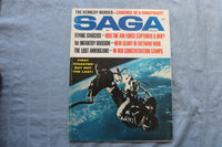 1967 APRIL SAGA MAGAZINE - FIRST DISATER, BUT NOT THE LAST! COVER - SP 4923B